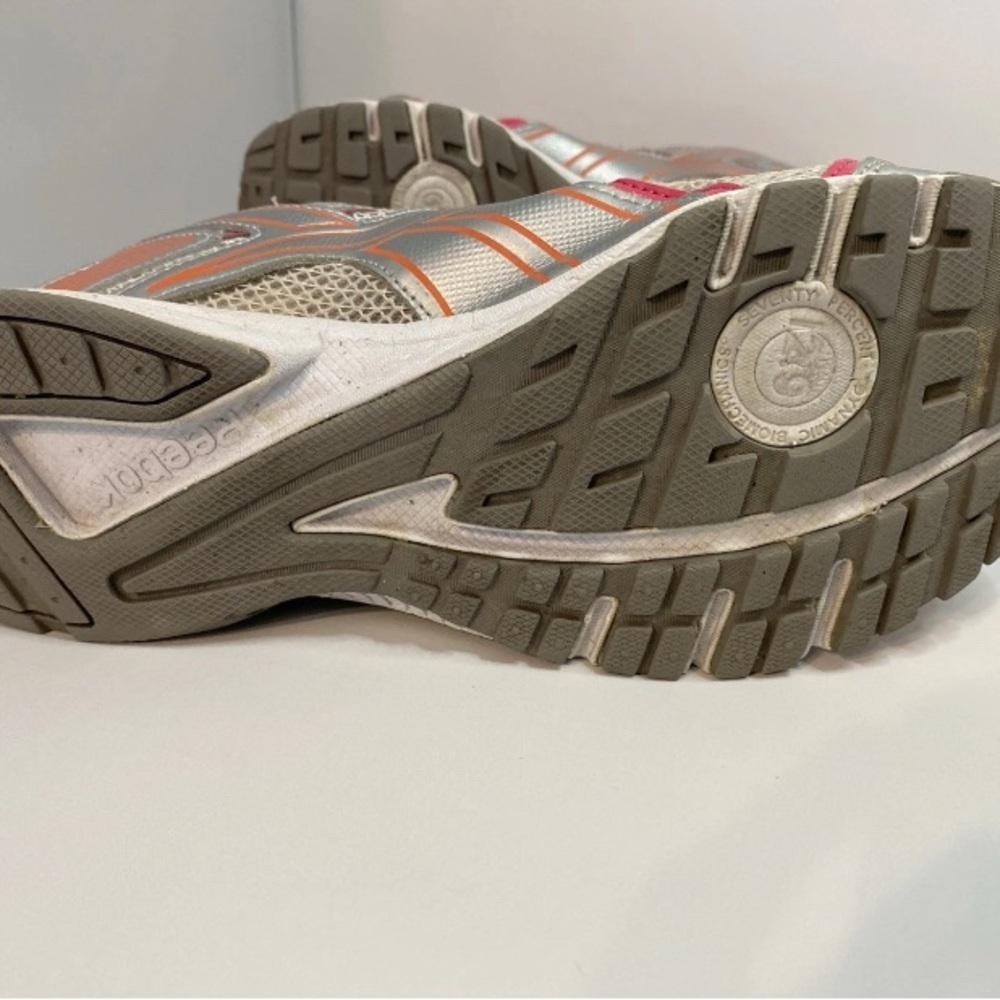 GOOD Reebok Women's Quickchase, Steel/Silver Metallic/Blazing Pink Size 10 - Picture 10 of 10